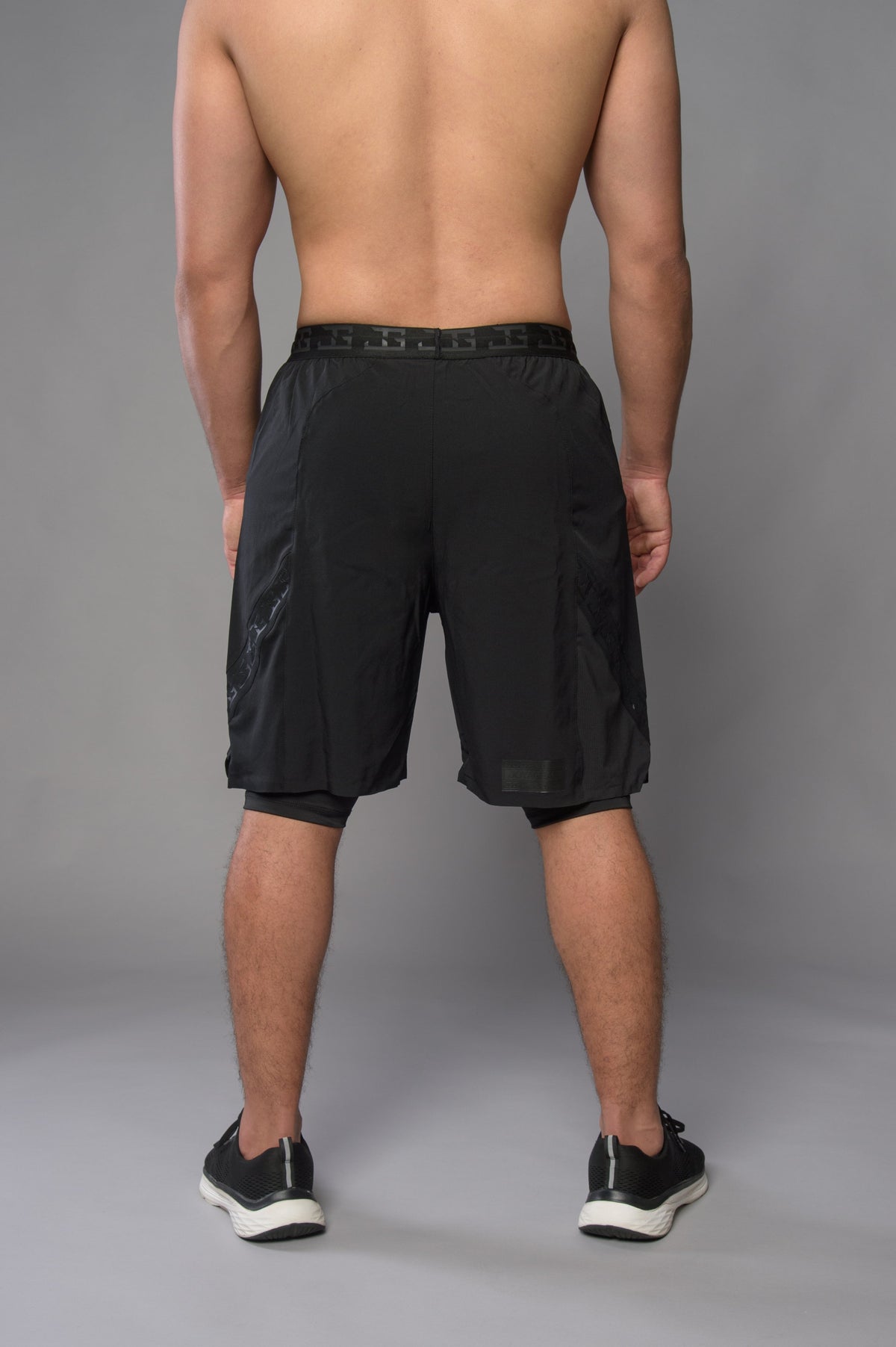 2-1 Broek met Halve Legging - Zwart