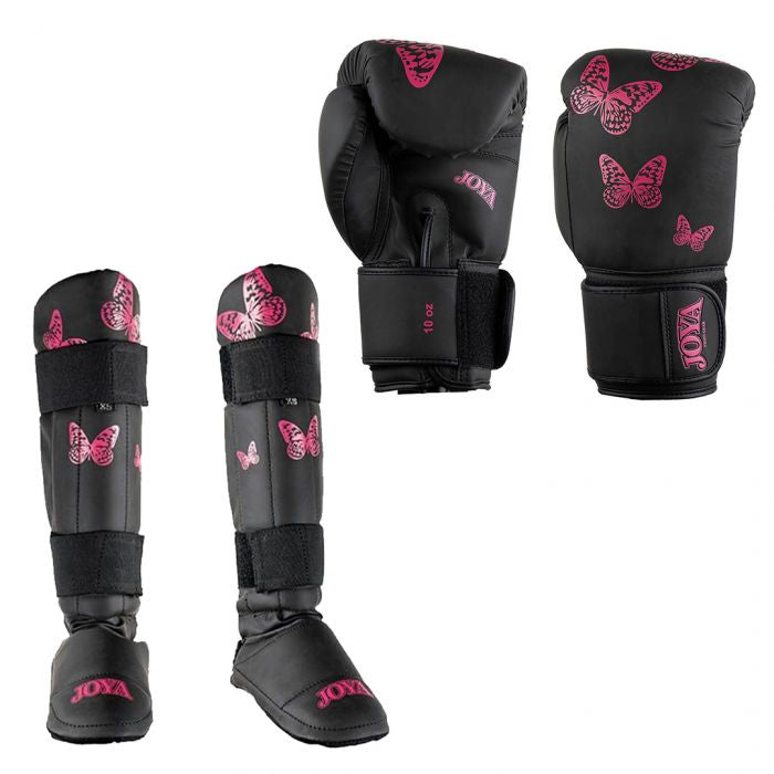 JOYA BUTTERFLYE ROZE KICKBOKSHANDSCHOENEN- METAL