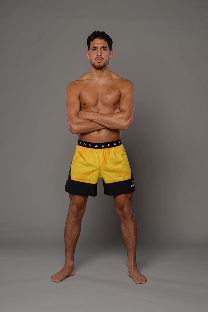 JOYAGEAR HIGH SPLIT ELITE MMA SHORT - Geel
