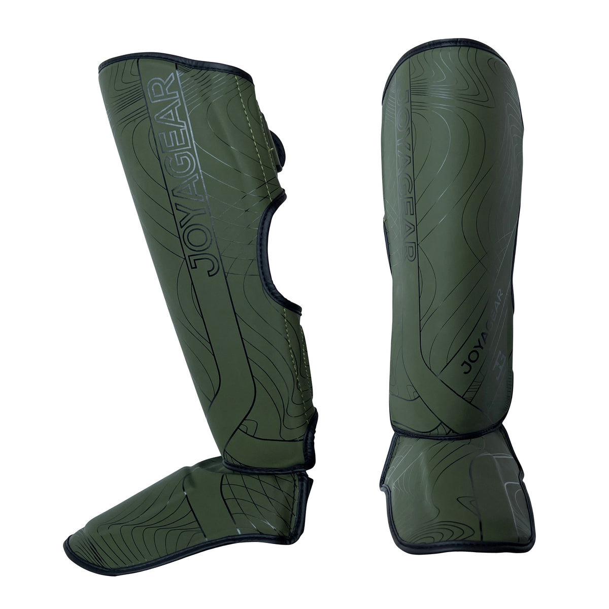 Joya ESSENTIAL Scheenbeschermers - Zwart/Groen