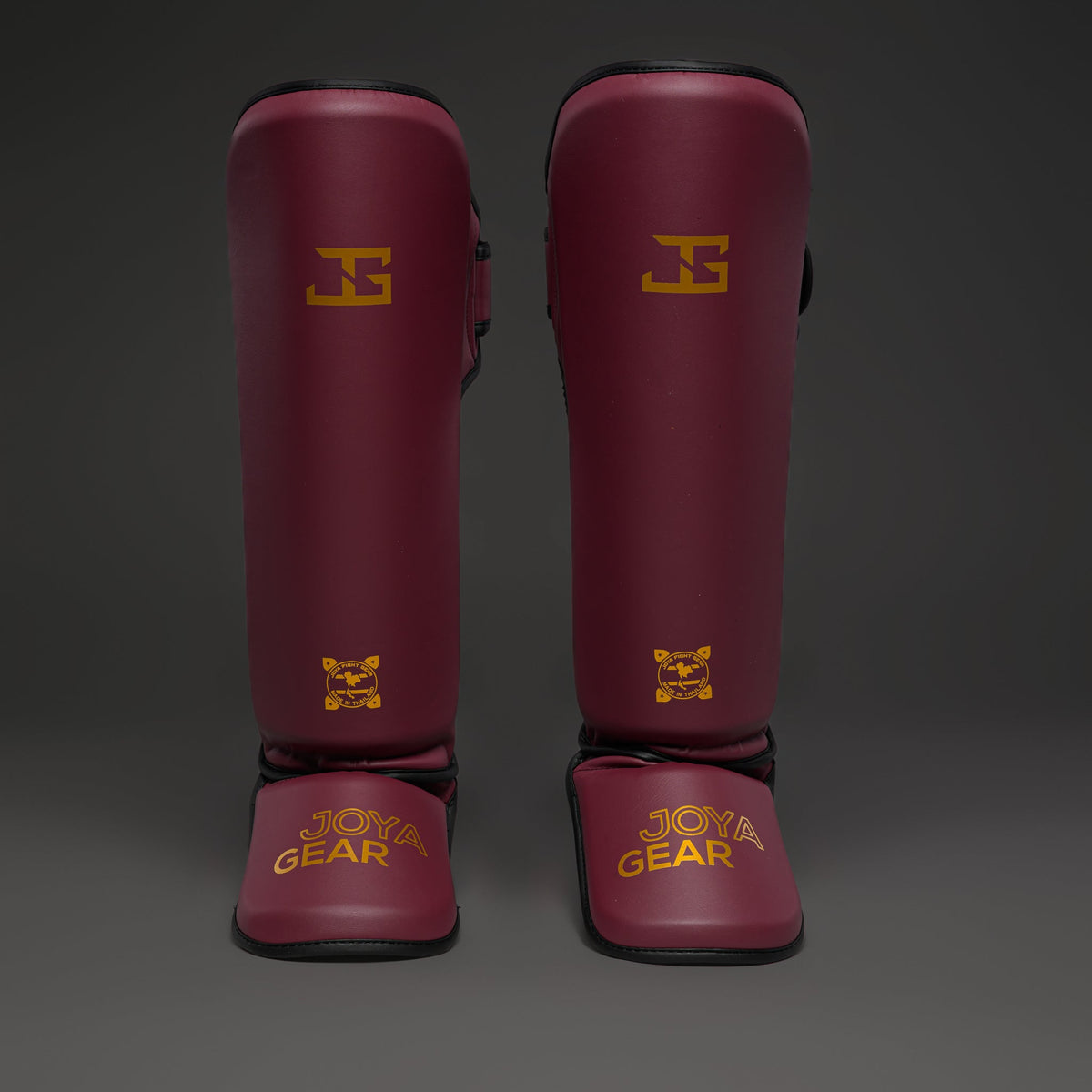 Joyagear Siam Scheenbeschermers - Zwart/Maroon