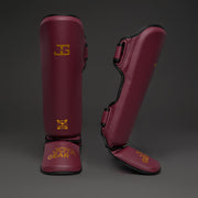 Joyagear Siam Scheenbeschermers - Zwart/Maroon