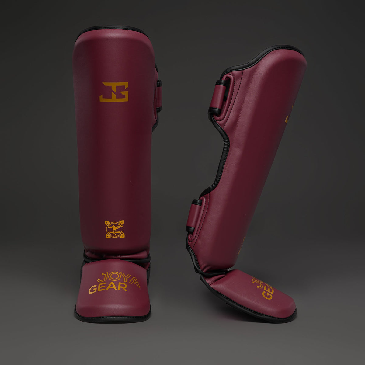 Joyagear Siam Scheenbeschermers - Zwart/Maroon