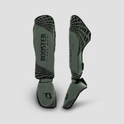 Booster Fightgear Cube Shinguard Green Scheenbeschermers