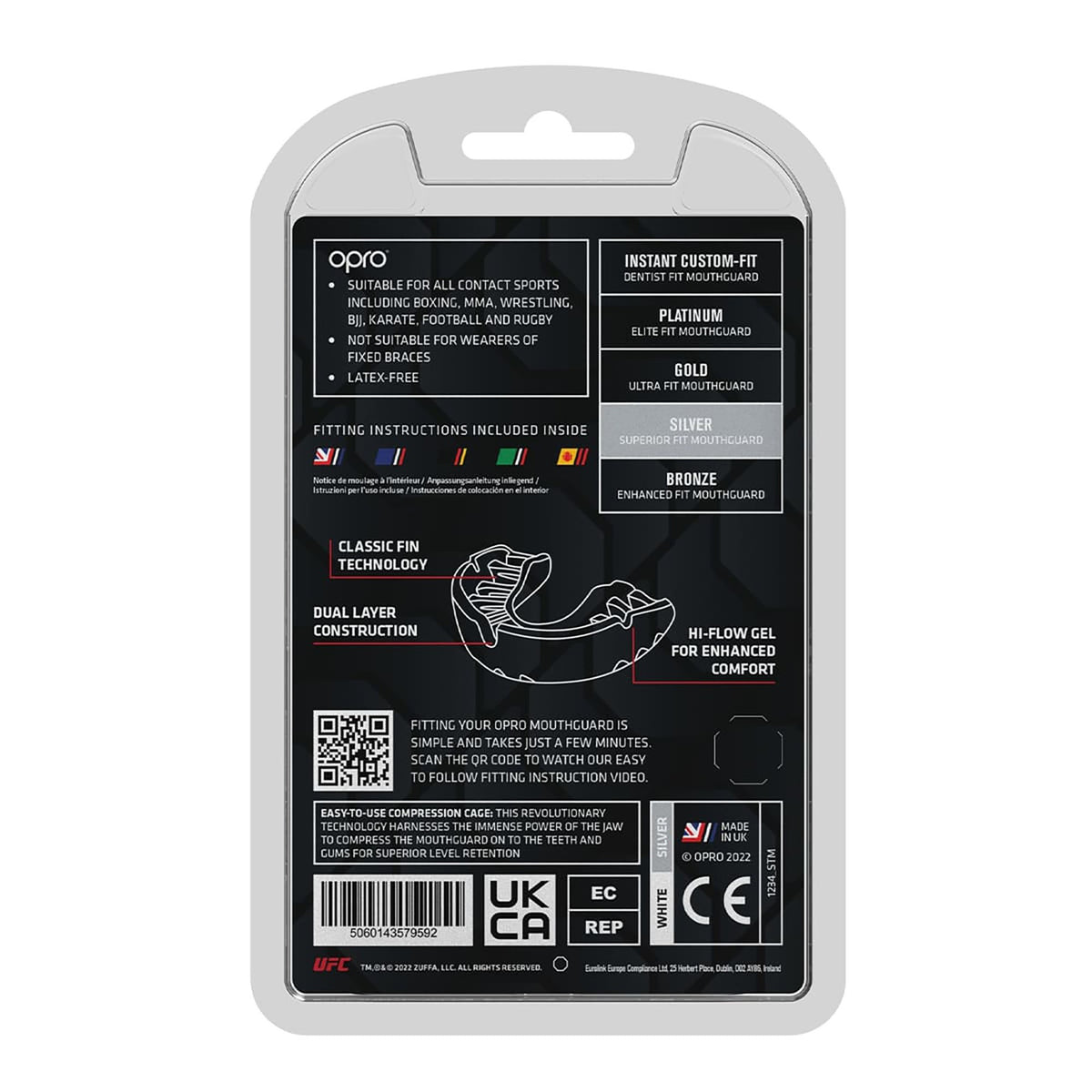 opro silver black red gebitsbeschermer