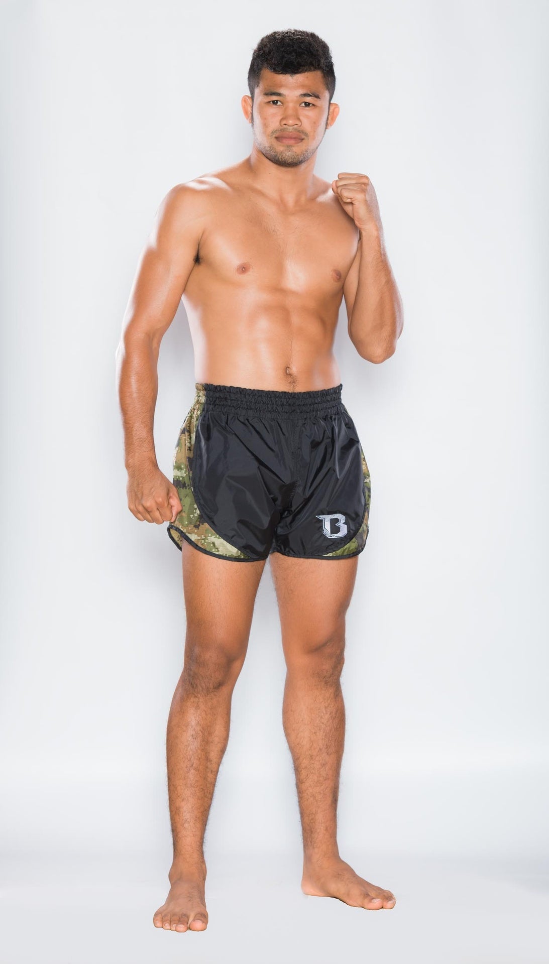 booster retro hybrid bl camo green shorts