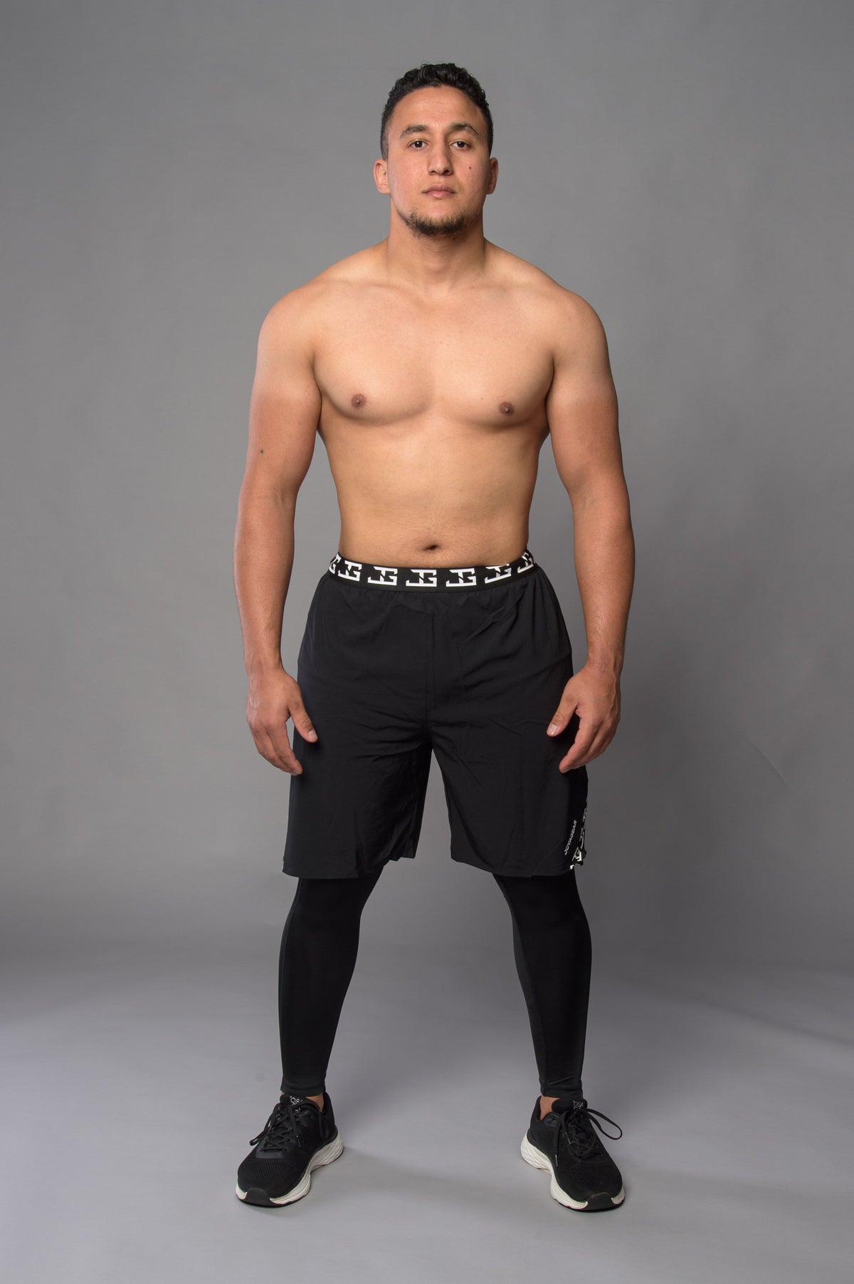 2-1 Broek met Lange Legging - Zwart/Wit