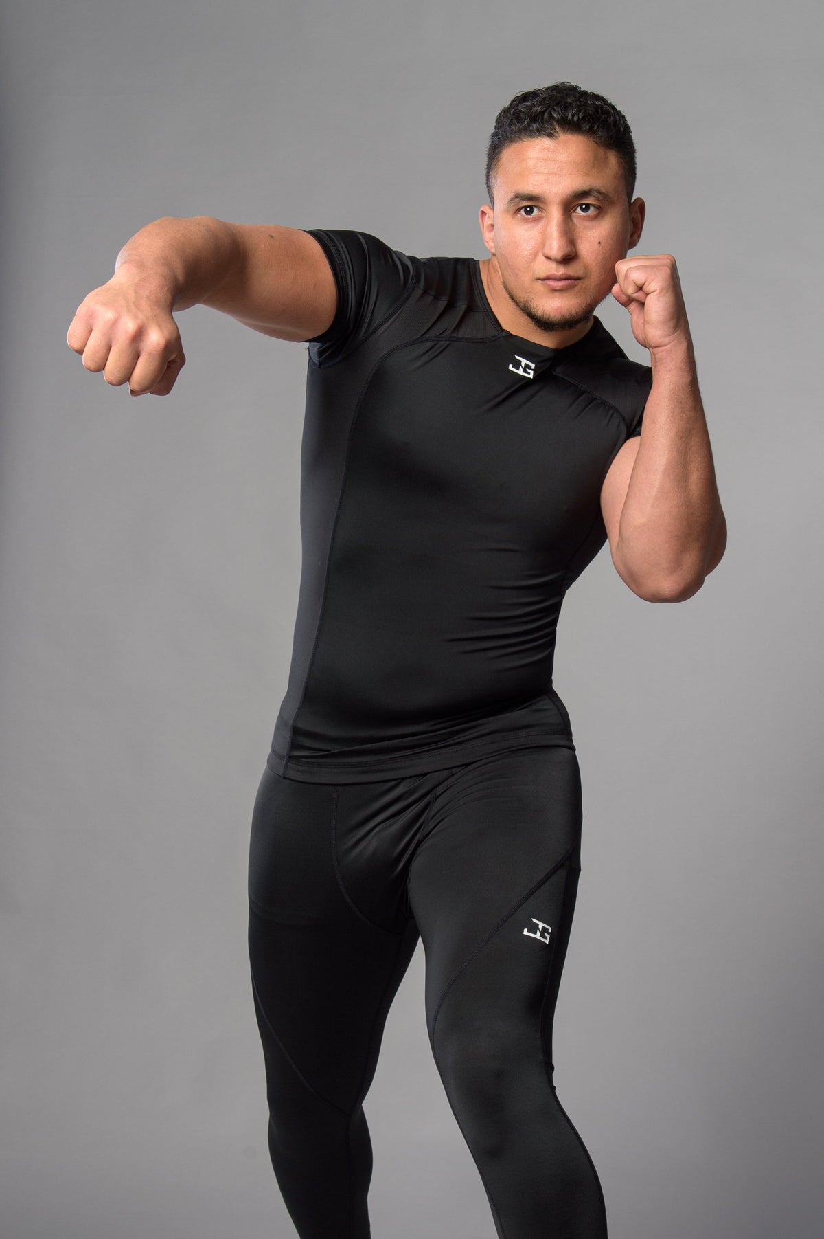 Joya Rashguard Korte Mouwen - Zwart/Wit