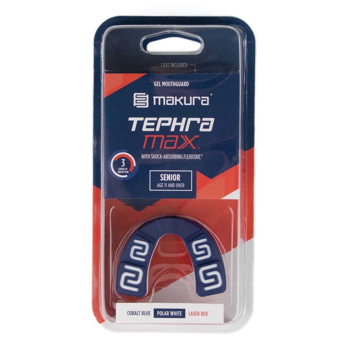 Makura Mouthguard Tephra Max - Senior - Blauw/Rood
